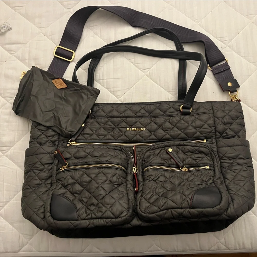 MZ Wallace Black Quilted Duffel Bag with Durable Design - Picture 2 of 8